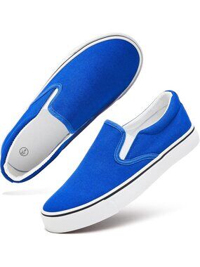 Women's Dark Blue Comfortable Breathable Low Top Slip on Loafer Sneaker Shoes